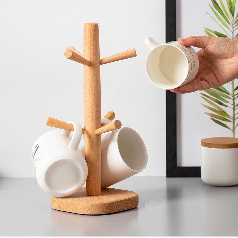 Giá gỗ để ly phong cách Nhật Bản thiết kế tiện dụng