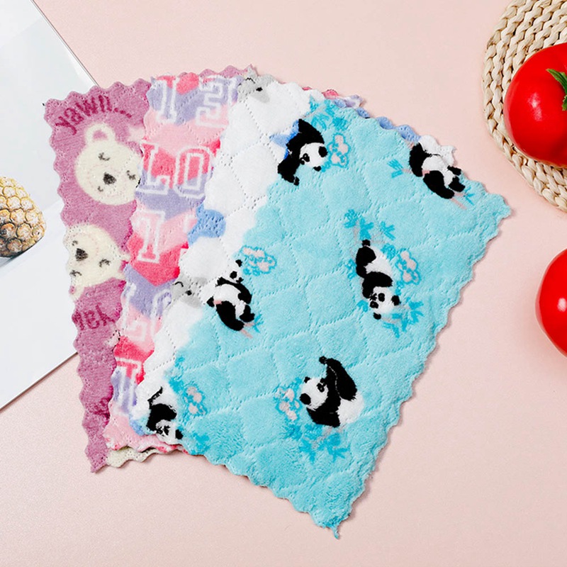 Tấm vải dày hai mặt lau đồ dùng nhà bếp chén đĩa tiện dụng