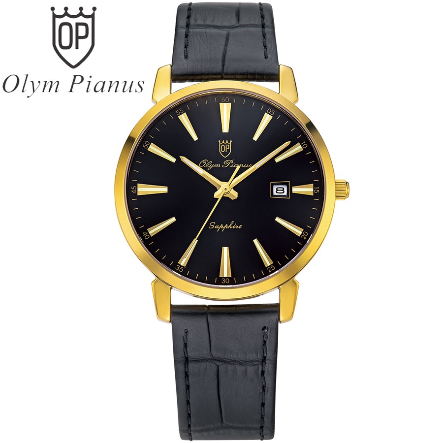 Đồng hồ nam mặt kính sapphire Olym Pianus OP130-03MK-GL đen