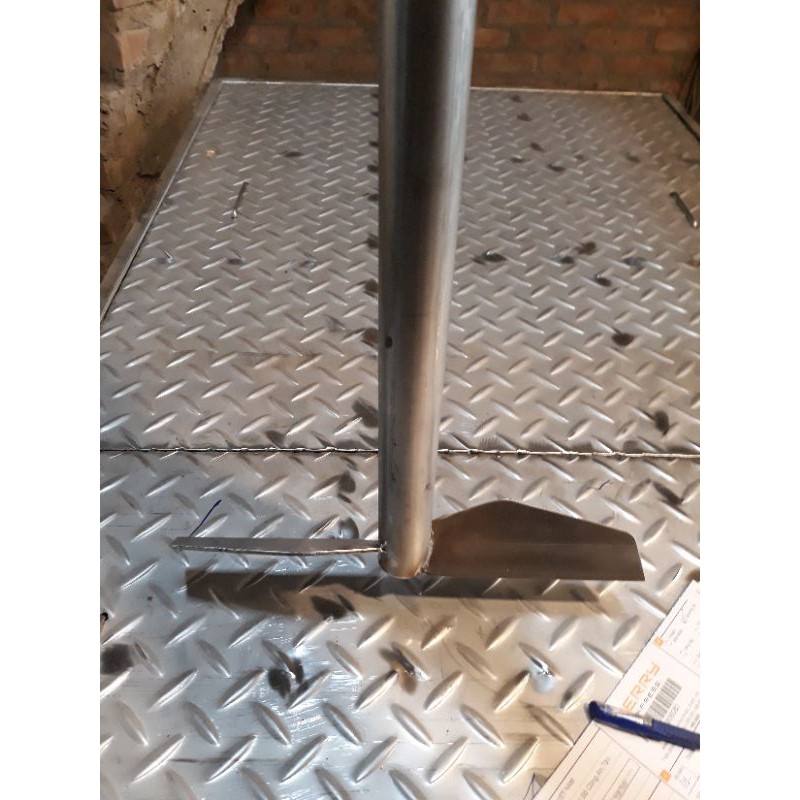 Trục cánh khuấy hóa chất 2 tầng cánh inox 304