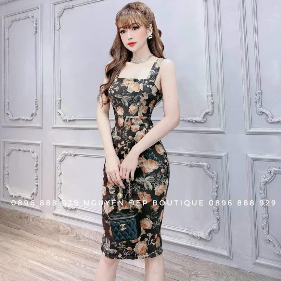 Váy đầm nữ body hai dây cúp ngực (có mút) kiểu dáng xinh trẻ gợi cảm HT11