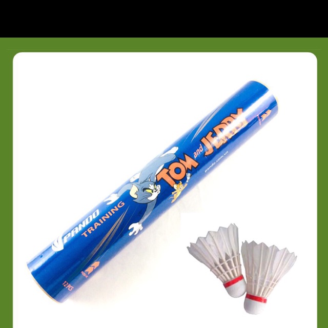 Cầu lông tom & jerry xanh 12 quả / ống(shop có sỉ)
