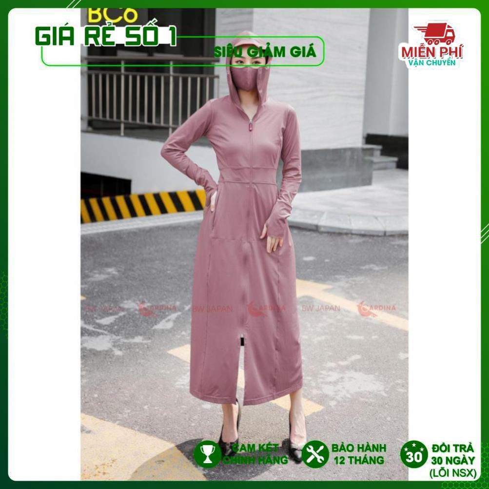 Áo choàng chống nắng nữ Cardina. Vải thun lạnh hai lớp liền thân cao cấp. Thơm khử mùi, làm mát cơ thể. | BigBuy360 - bigbuy360.vn