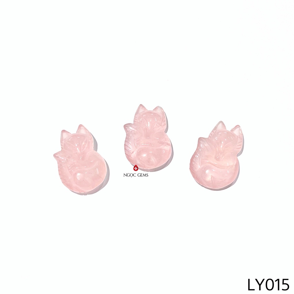 [Mã INCU20 giảm 20K đơn 150K] Ngọc Gems - Mặt Hồ Ly Đá Thạch Anh Hồng Phong Thủy