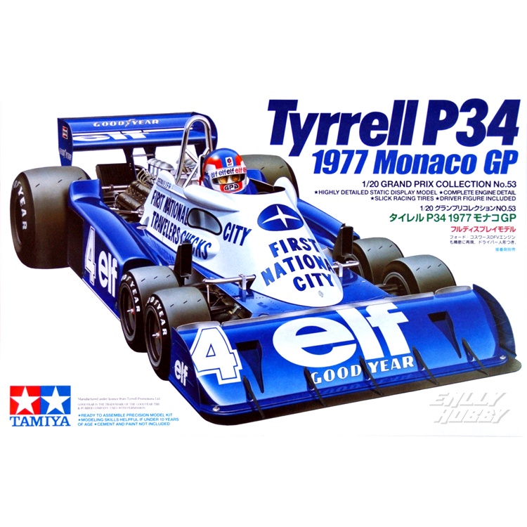 Tamiya 20053 1/20 bộ xây dựng mô hình elf team tyrrell p34-b f1 '77 r.peterson / p.depailler