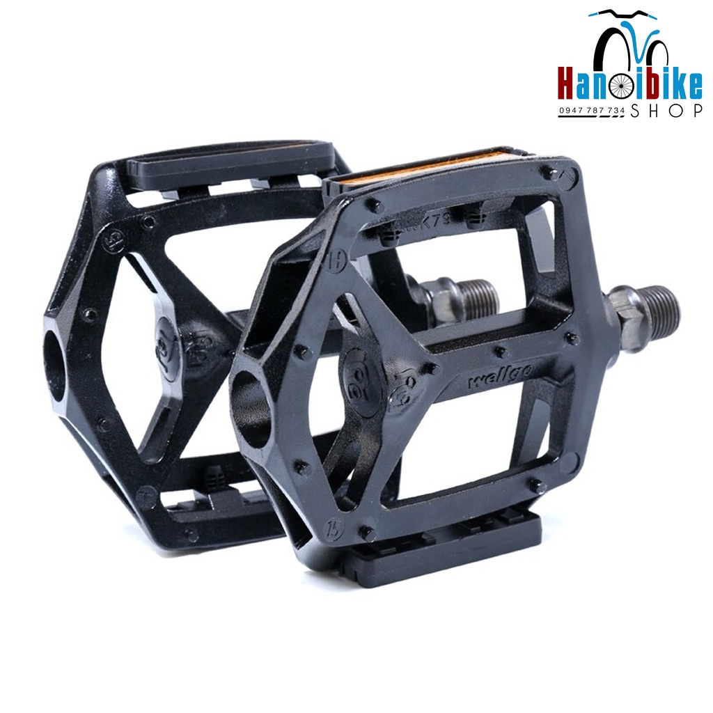 Pedal bàn đạp xe đạp Wellgo K79 cổ điển dành cho xe đạp fixed gear gắn thêm straps