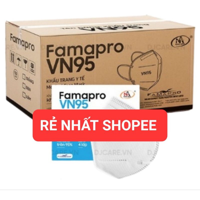 500 CÁI KHẨU TRANG N95 FAMAPRO NAM ANH 4 LỚP