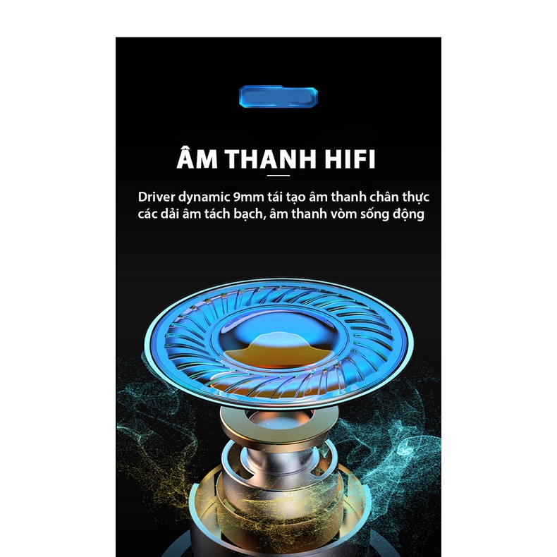 Tai nghe gaming bluetooth 5.3 X15 tai phone nghe nhạc thể thao không dây pin trâu nhét tai chơi game không độ trễ