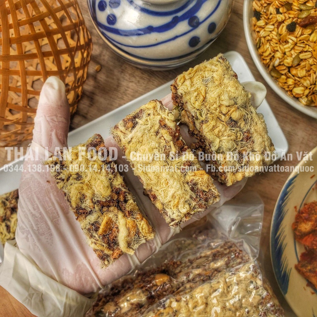 Thanh Gạo Lứt Ngũ Cốc Chà Bông Rong Biển Granola Bar - Ăn Kiêng - Túi Hút Chân Không 500gr