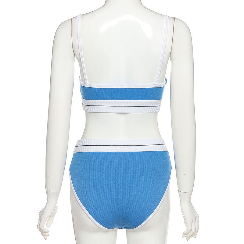 Bộ Đồ Lót Thể Thao Cotton Tăm Cạp Cao S483