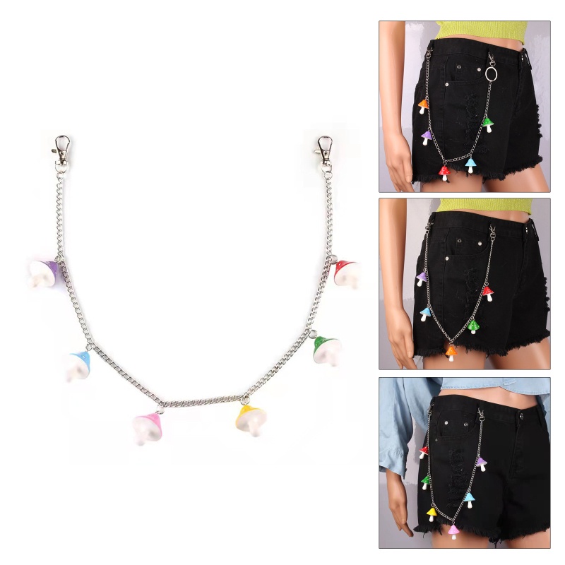 Youyo Móc Khóa Gắn Hình Nấm Dáng Dài Bằng Hợp Kim Nhiều Màu Sắc Phong Cách Hip hop Đường Phố Dành Cho Bạn Nữ