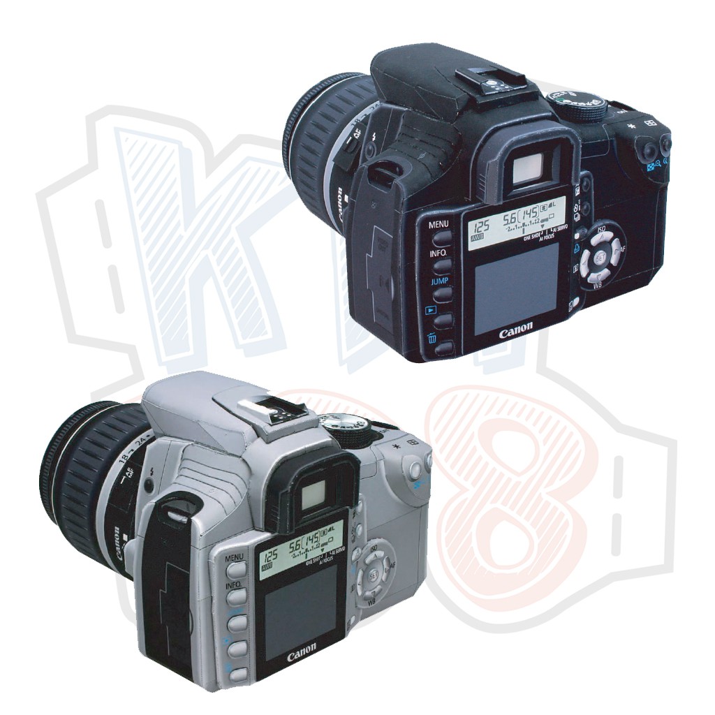 Mô hình giấy Máy ảnh Canon EOS 350D (tỉ lệ 1:1)
