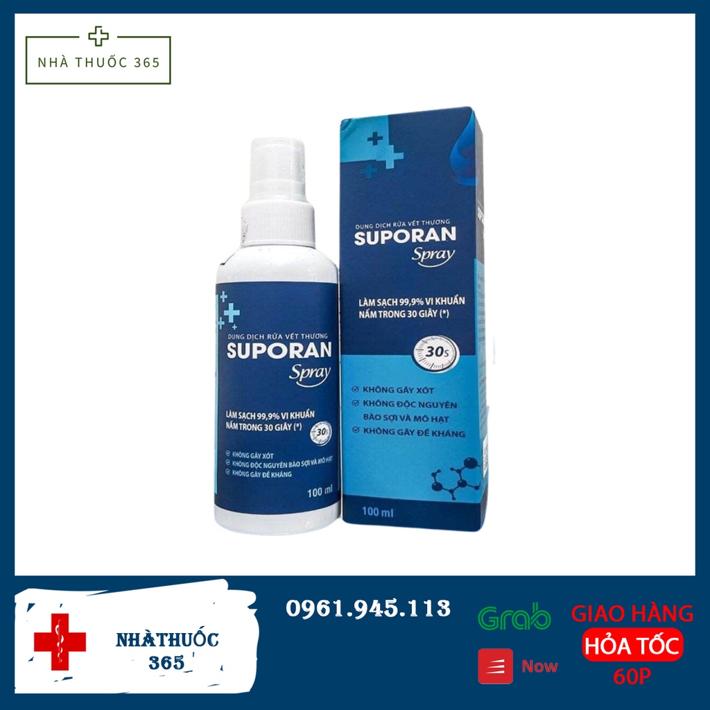 DUNG DỊCH XỊT SÁT KHUẨN SUPORAN lọ 100ml