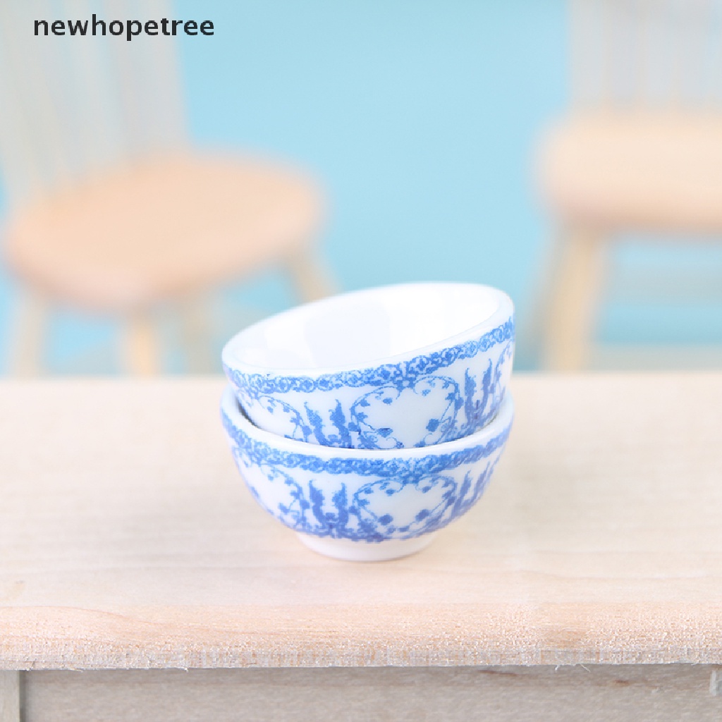 Tô sứ đựng thức ăn cho nhà búp bê tỉ lệ 1:12