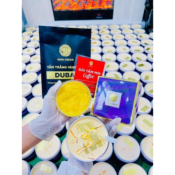 KEM BODY KING CREAM SAFFRON DUBAI PHÔI KEM NGUYÊN CHẤT kèm tắm trắng