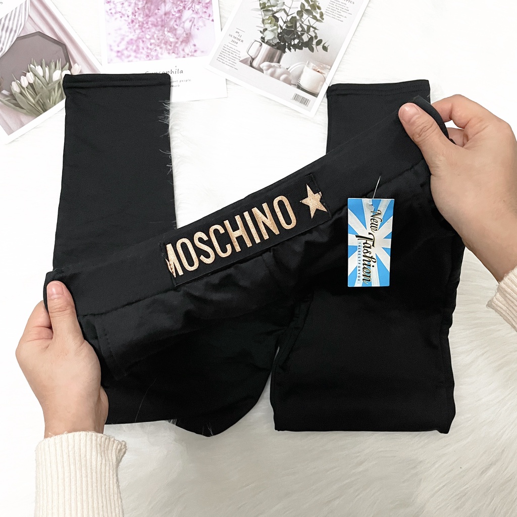 Quần Legging Nữ Dài Nâng Mông Giữ Nhiệt Lưng Cạp Cao Có Hoạ Tiết Leggin Thun Ôm Bó Vải Dày Dặn Màu Đen | BigBuy360 - bigbuy360.vn