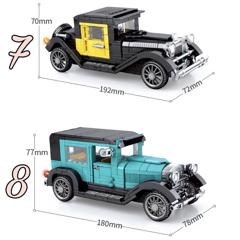 Mô hình lắp ráp OTO CỔ ĐIỂN  || NON LEGO || NANOBLOCKS