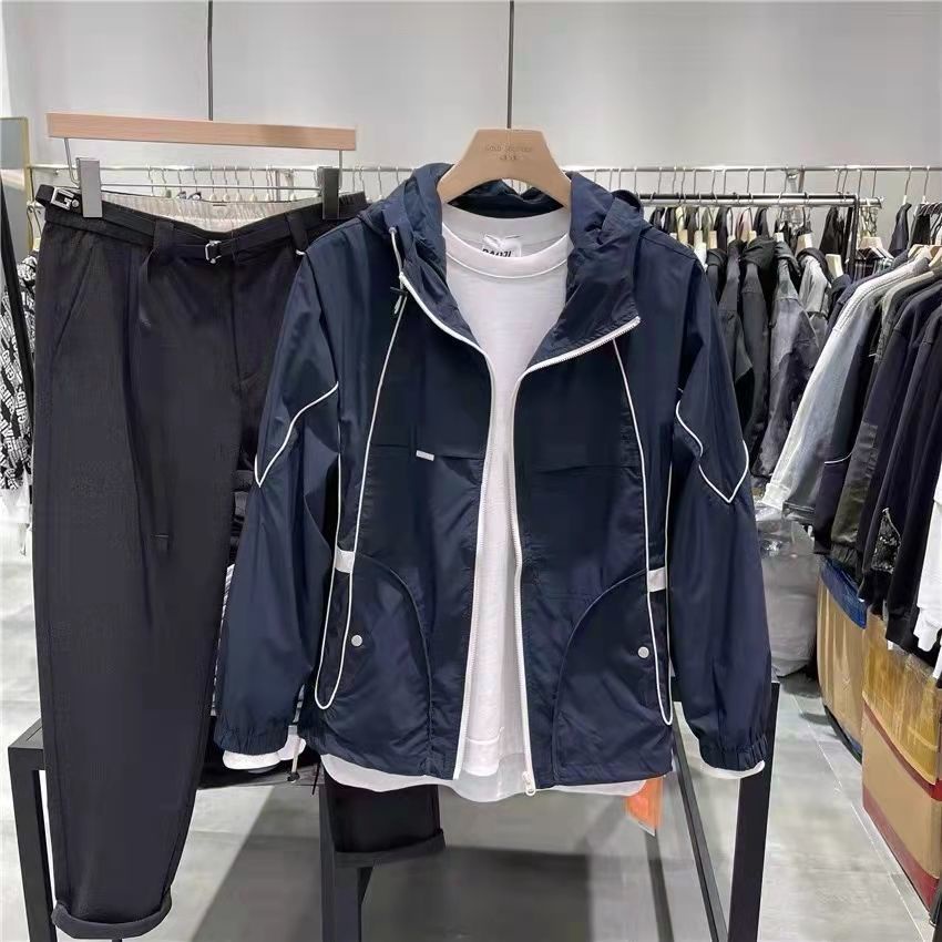 Áo Khoác Có Mũ Trùm Dáng Rộng Thiết Kế Giản Dị Dành Cho Nam