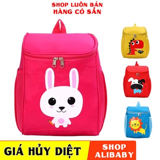 [MÃ FREESHIP BALO CHỐNG GÙ] Balo cho bé trai và bé gái đi học mẫu giáo từ 1 đến 5 tuổi in hình con vật SIZE LỚN E72