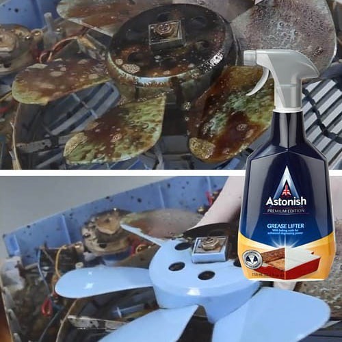 Tẩy dầu mỡ nhà bếp Astonish Anh Quốc chai xịt tẩy dầu mỡ trên bếp từ máy hút mùi siêu sạch chai lớn 750ml - C6750
