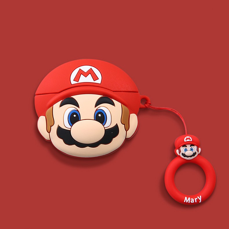 Case Vỏ Bao Airpod Đựng Tai Nghe Airpod 1 2 Pro hình Mario chống va đập - Dino Case