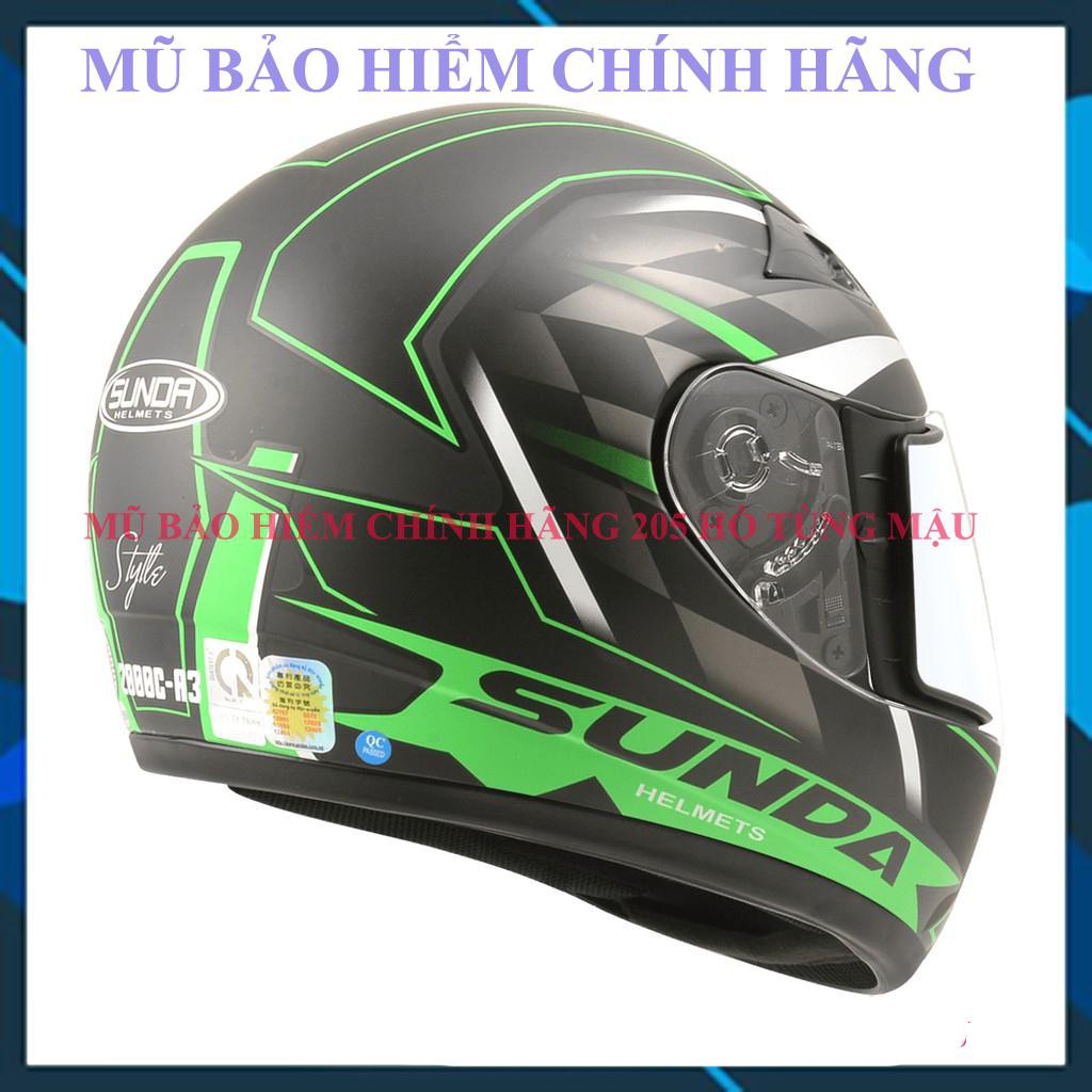 Mũ bảo hiểm fullface SUNDA 2000C chính hãng - Nhiều màu tem