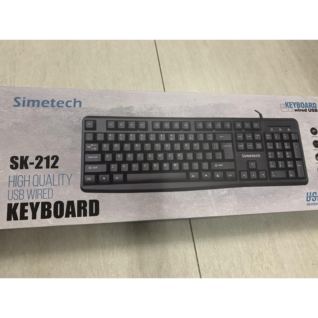 Bàn phím Simetech SK-212 có dây Bảo hành 12 Tháng