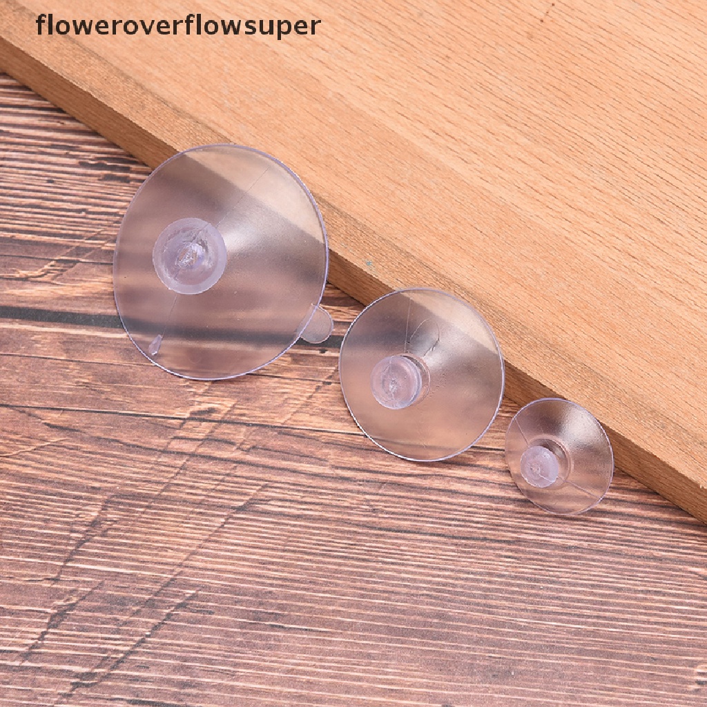 Set 50 miếng hít trong suốt hình đầu nấm trang trí đồ chơi