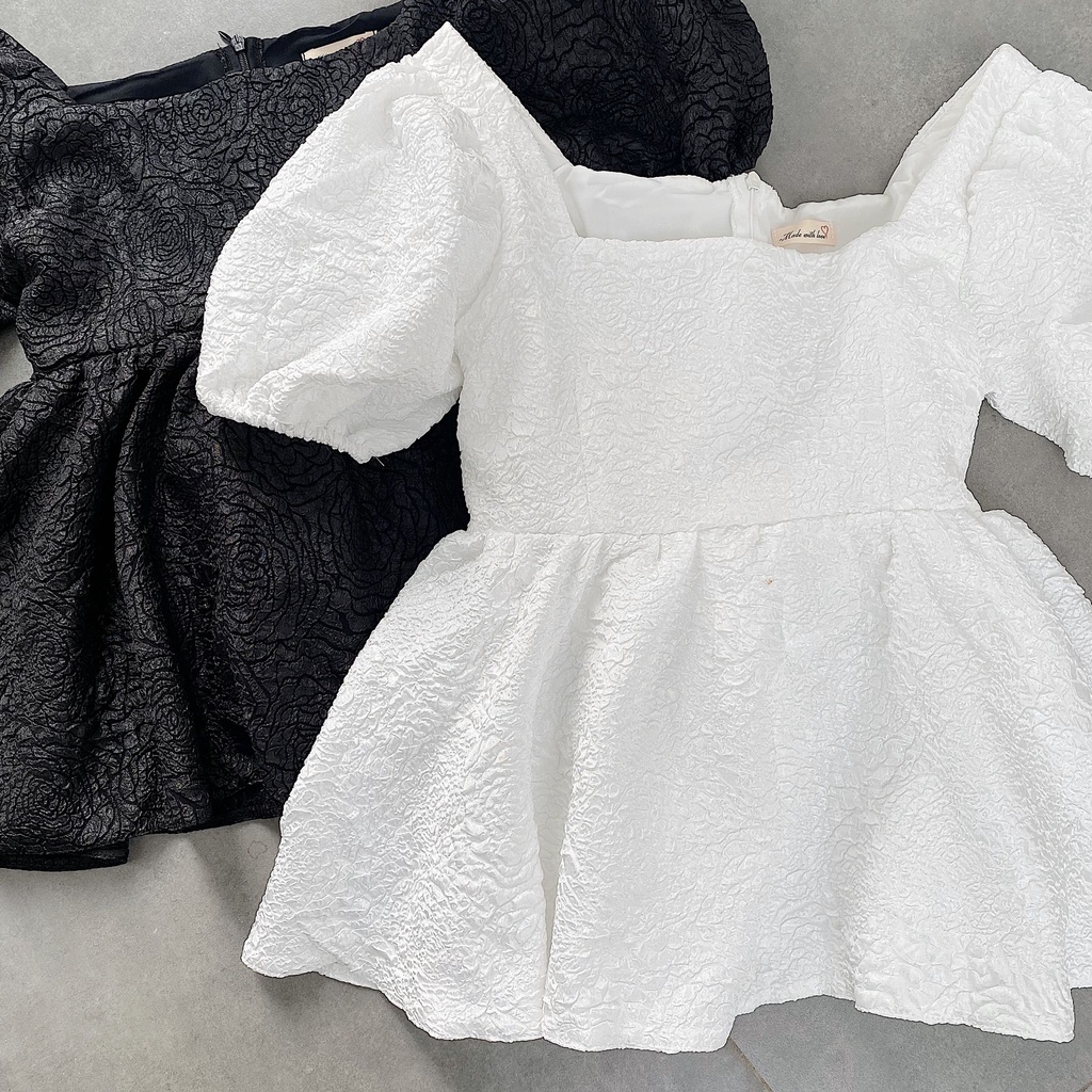 ÁO BABY DOLL NƠ LƯNG 2 MÀU TRẮNG ĐEN - KRISTY DOLL TOP | BigBuy360 - bigbuy360.vn