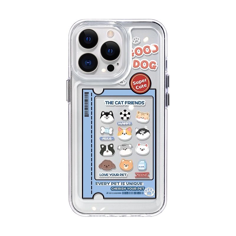 Ốp Điện Thoại Trong Suốt Hình Chú Chó Dễ Thương Cho iphone 11 13 7 8 Plus 12 13Pro Max X XS Max 7 8 SE 2020