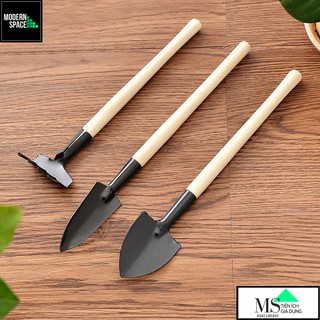Bộ 3 Xẻng chăm sóc cây cảnh - Bộ Dụng cụ Làm vườn trồng cây mini 3 món GD-107