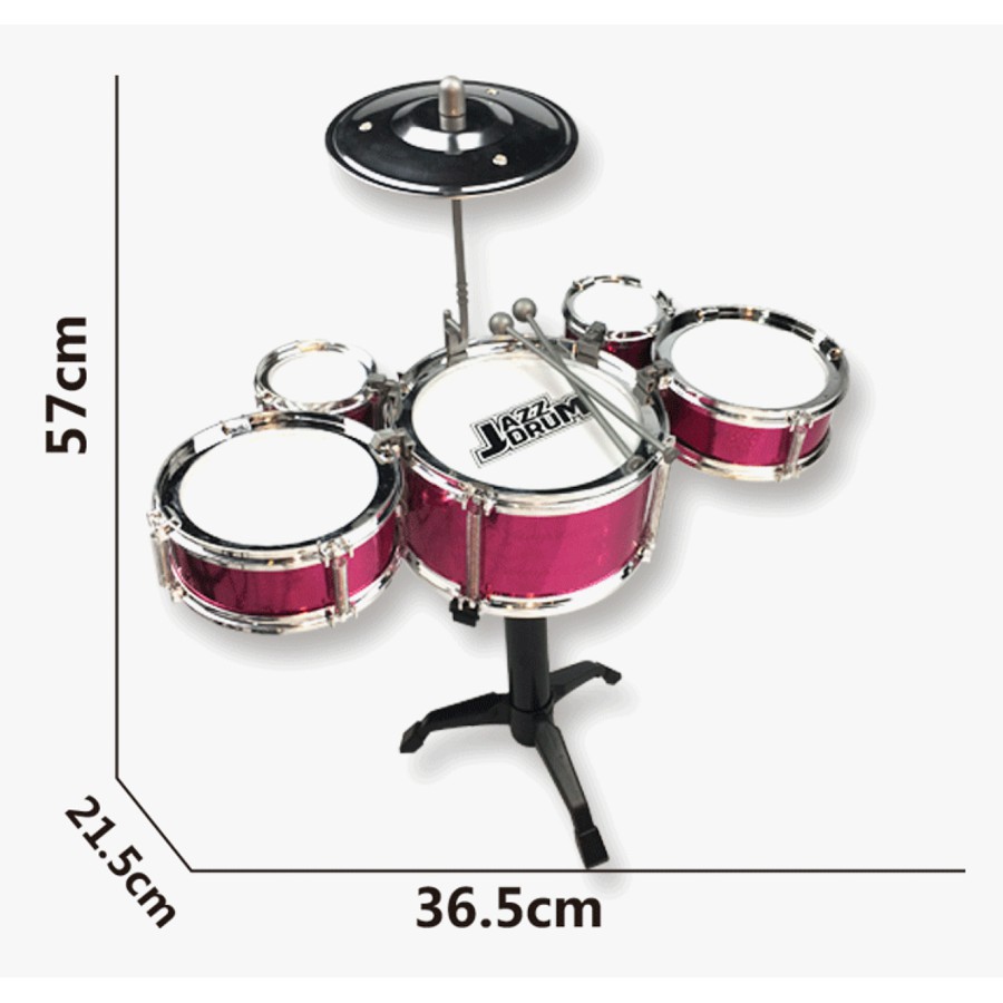 Bộ Trống Jazz Drum 5 Trống Có Ghế Cho Bé Yêu