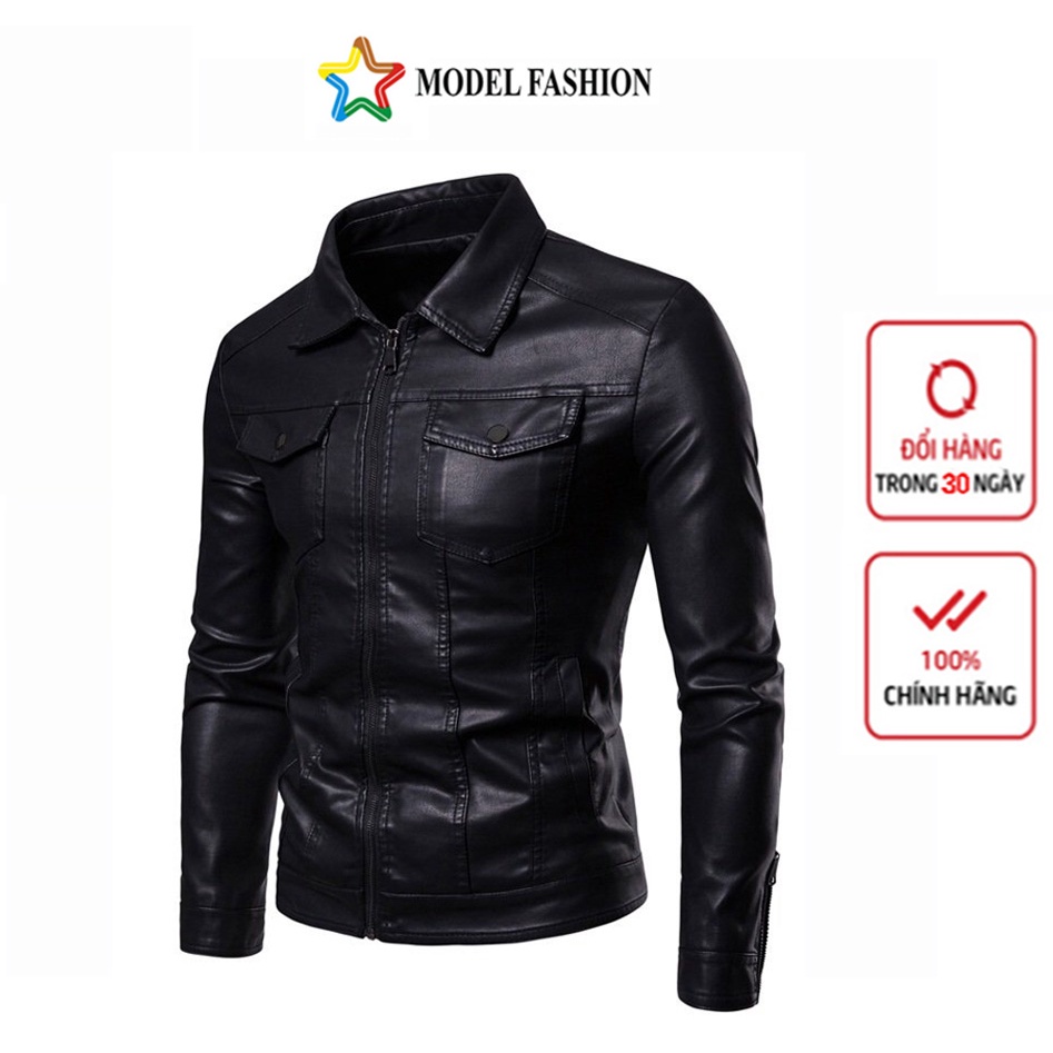 Áo khoác da nam lót lông Model Fashion mẫu mới cao cấp AKDA103