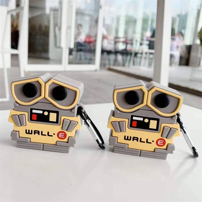 Vỏ bảo vệ hộp sạc tai nghe Airpods 1 2 3 Pro hình Robot WALL·E WALL EVE 3D bằng silicon mềm