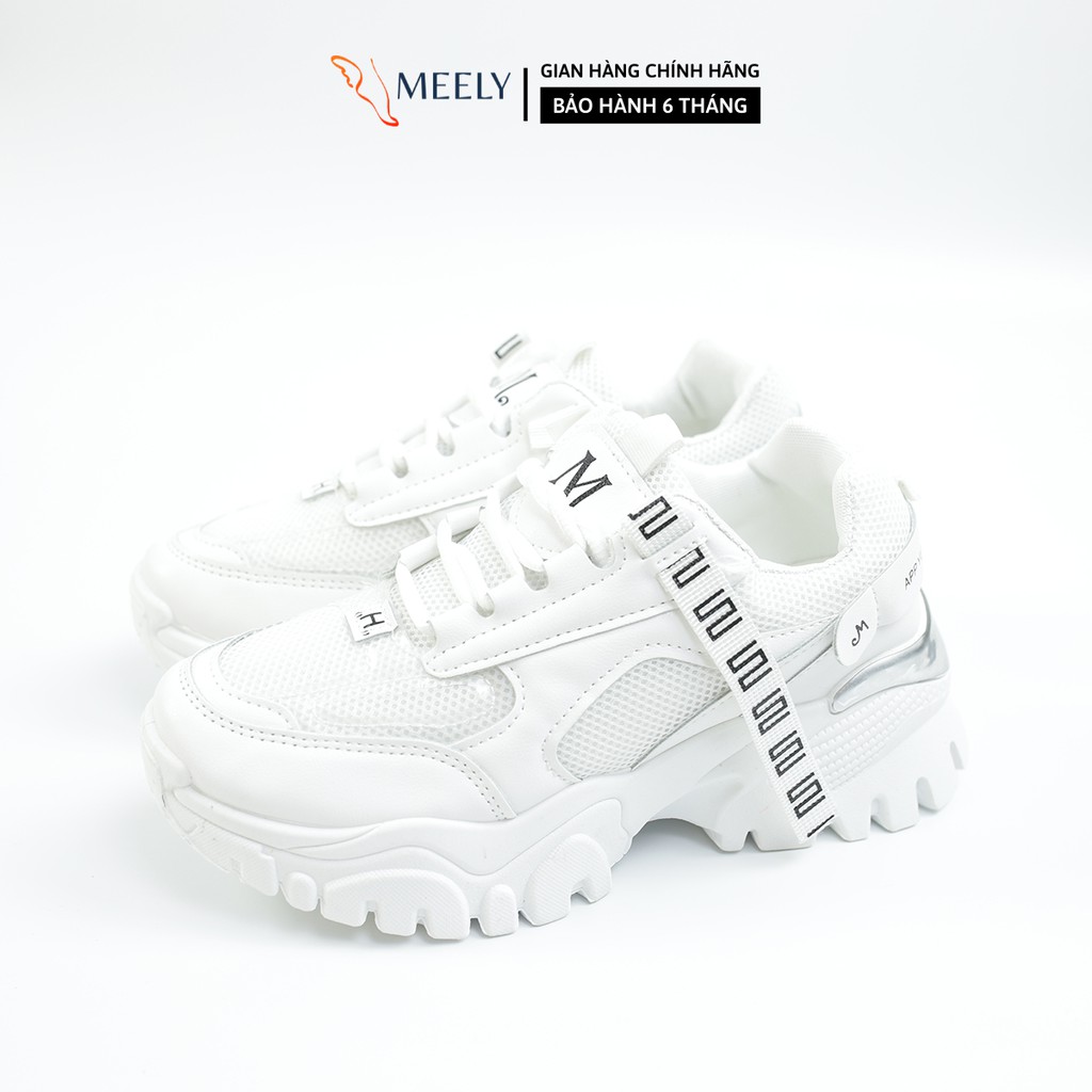 Giày Thể Thao Nữ MEELY Độn Đế Sneaker Ulzzang Năng Động - MS085