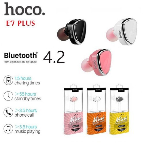 Tai nghe Bluetooth HOCO E7 Plus Chính hãng (Tai nghe 1 bên, v4.2)