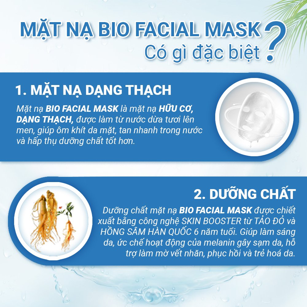 Mặt nạ dưỡng ẩm trắng da sinh học Oniiz - Từ nước dừa tươi lên men hỗ trợ dưỡng ẩm, dưỡng trắng, ngừa mụn, ngừa lão hóa