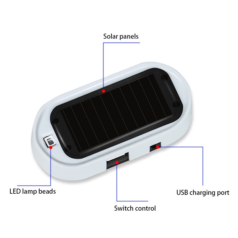 SEAMETAL Đèn LED Cảnh Báo Chống Trộm Không Dây Sử Dụng Năng Lượng Mặt Trời