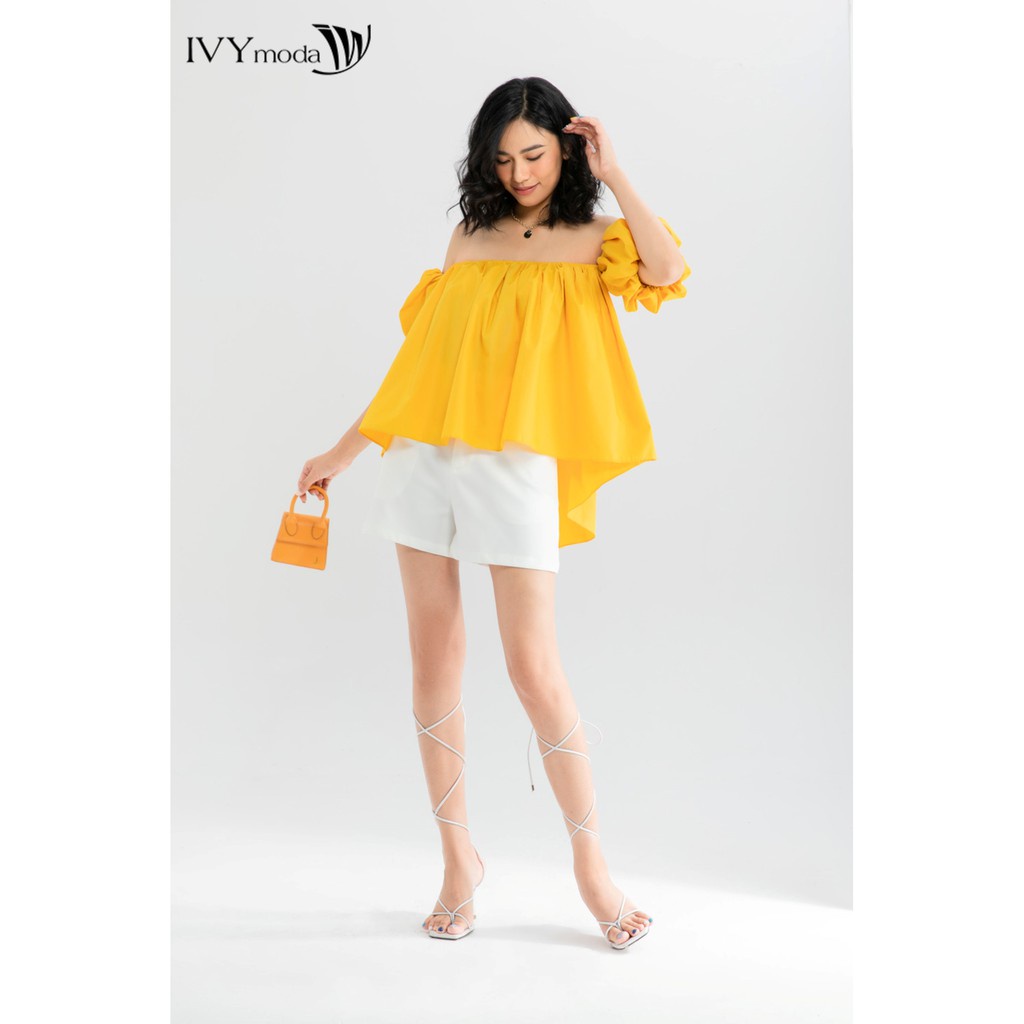Áo sơ mi nữ trễ vai thiết kế IVY moda MS 16T0031
