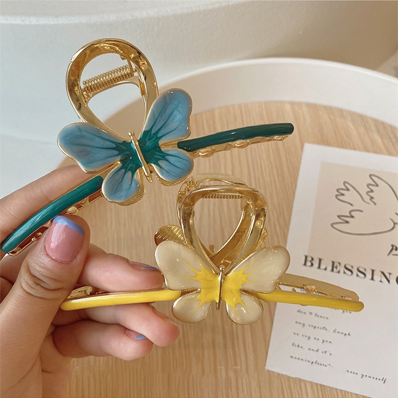 Kẹp Tóc Kim Loại Hình Bướm Phong Cách Hàn Quốc