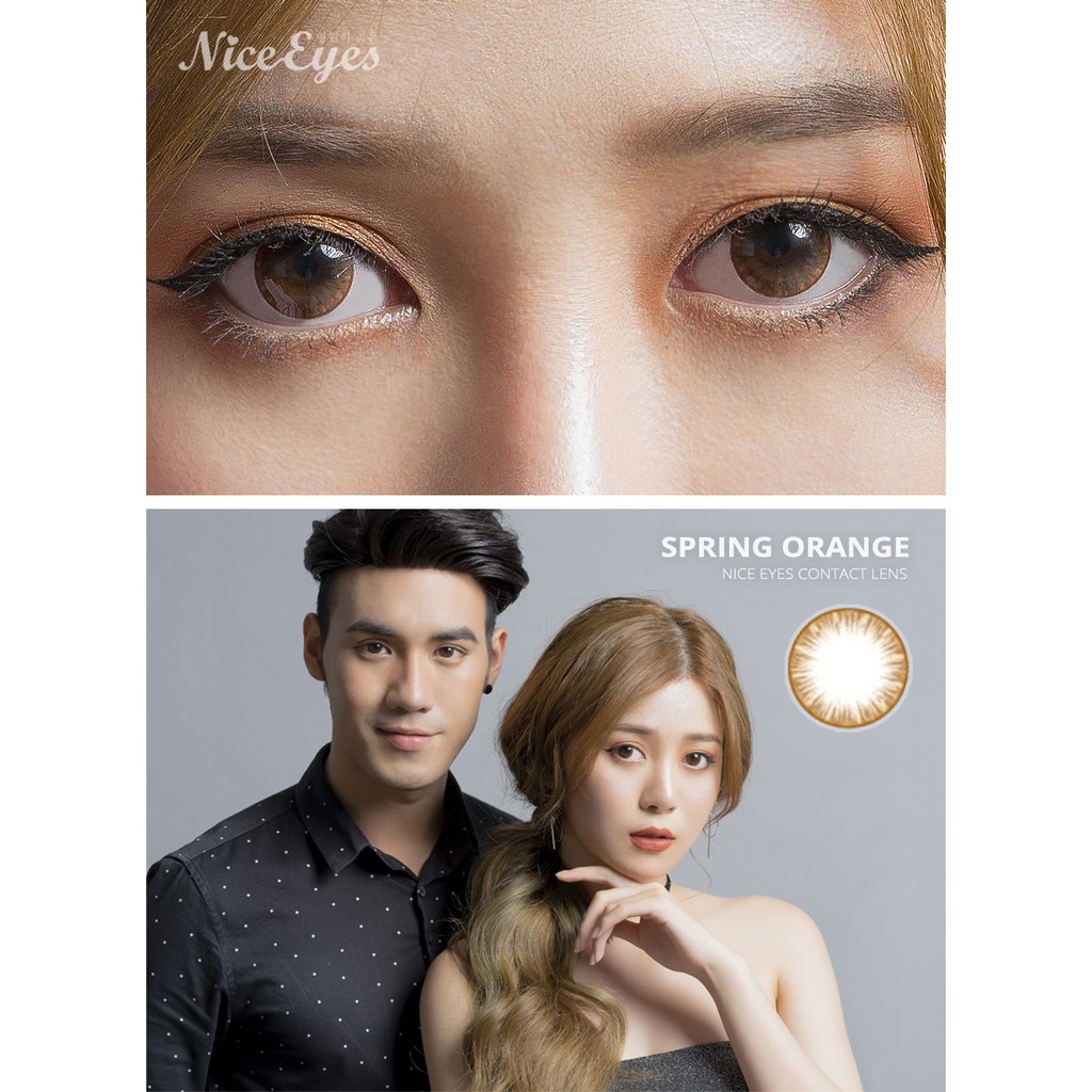 Kính Áp Tròng Spring Orange - Nice Eyes Contact Lens