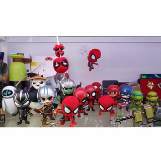 Mô hình Spider Man Chibi đu tơ nhện đầu lắc lư