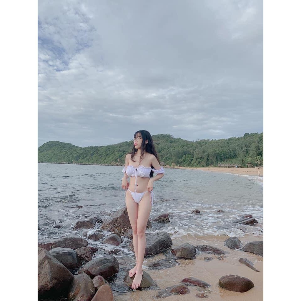 Bikini 2 mảnh đồ bơi nữ đi biển tay bồng mẫu hiền hồ xinh xắn MITAMO TBKN46 | BigBuy360 - bigbuy360.vn