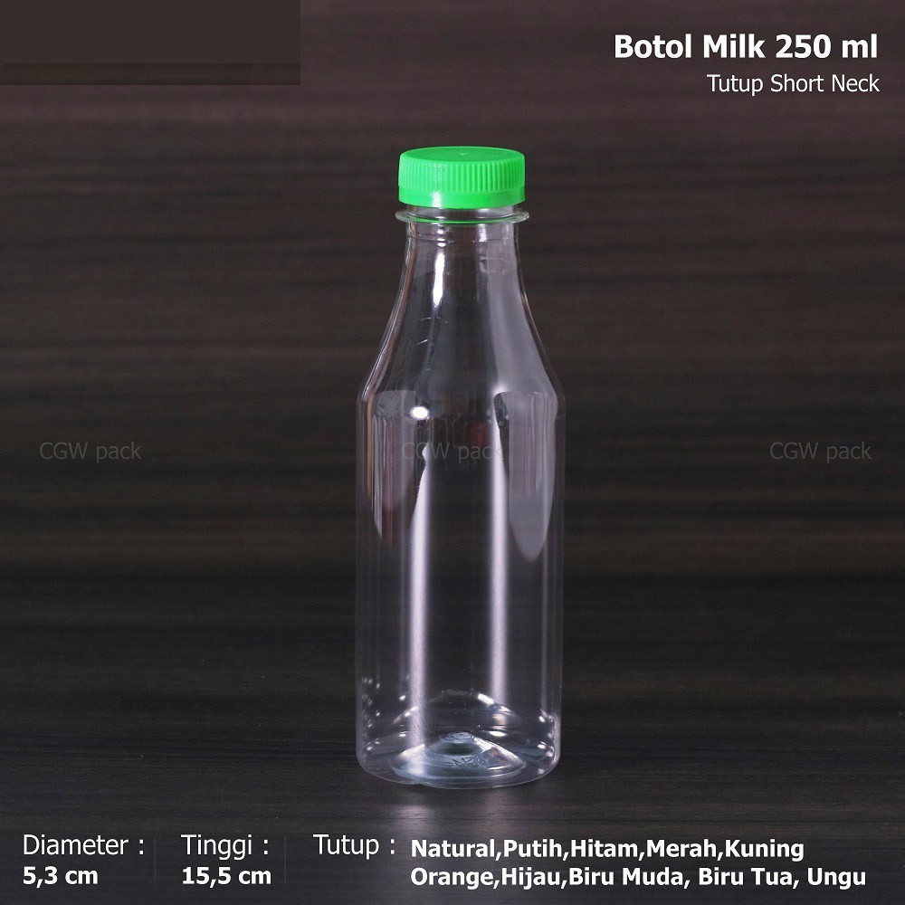 Bình Nhựa Rỗng Dung Tích 250ml Dùng Để Đựng Sữa / Trái Cây / Nước Trái Cây