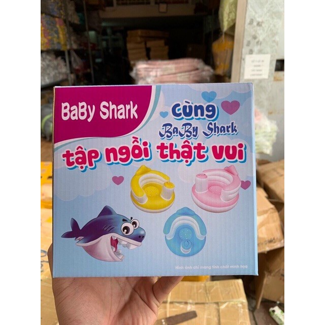 Ghế hơi tập ngồi baby shark/ Sasa