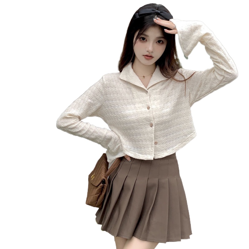 Phụ nữ mùa thu mới áo sơ mi dài tay rộng rãi phong cách hàn quốc thời trang khí chất áo khoác