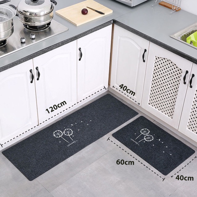 Thảm lau chân nhà bếp dài chống trượt thấm nước cao cấp LODIVA TB09