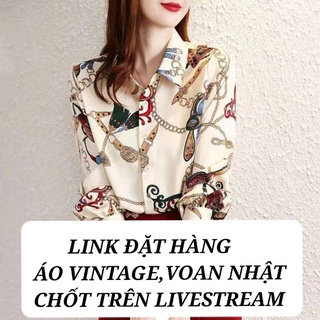 Áo sơ mi vintage,voan nhật trốt trên live stream