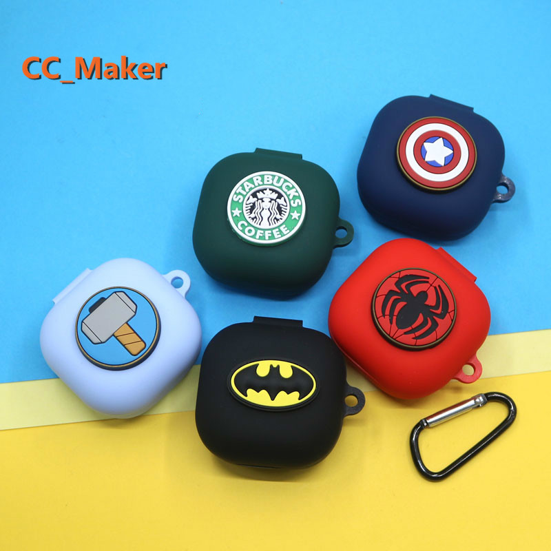 Vỏ bọc bảo vệ hộp sạc tai nghe Samsung Galaxy Buds Live bằng silicone dẻo họa tiết marvel/ starbucks | BigBuy360 - bigbuy360.vn