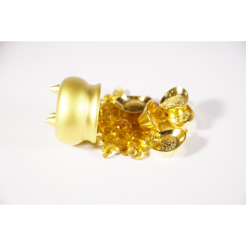 Hủ đồng vàng bát tụ bảo bồn + 20 thỏi vàng + 5 kim nguyên bảo chiêu tài nạp lộc | BigBuy360 - bigbuy360.vn